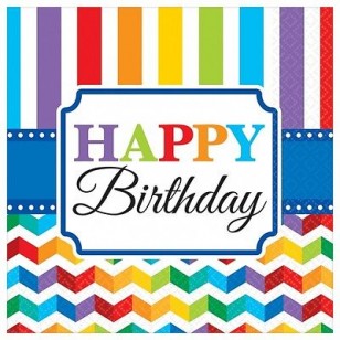 Rainbow Happy Birthday Napkins